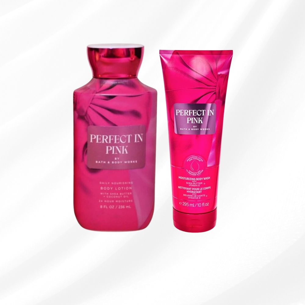 Bath & Body Works Perfect in Pink Body Care Set – Lotion & Body Wash