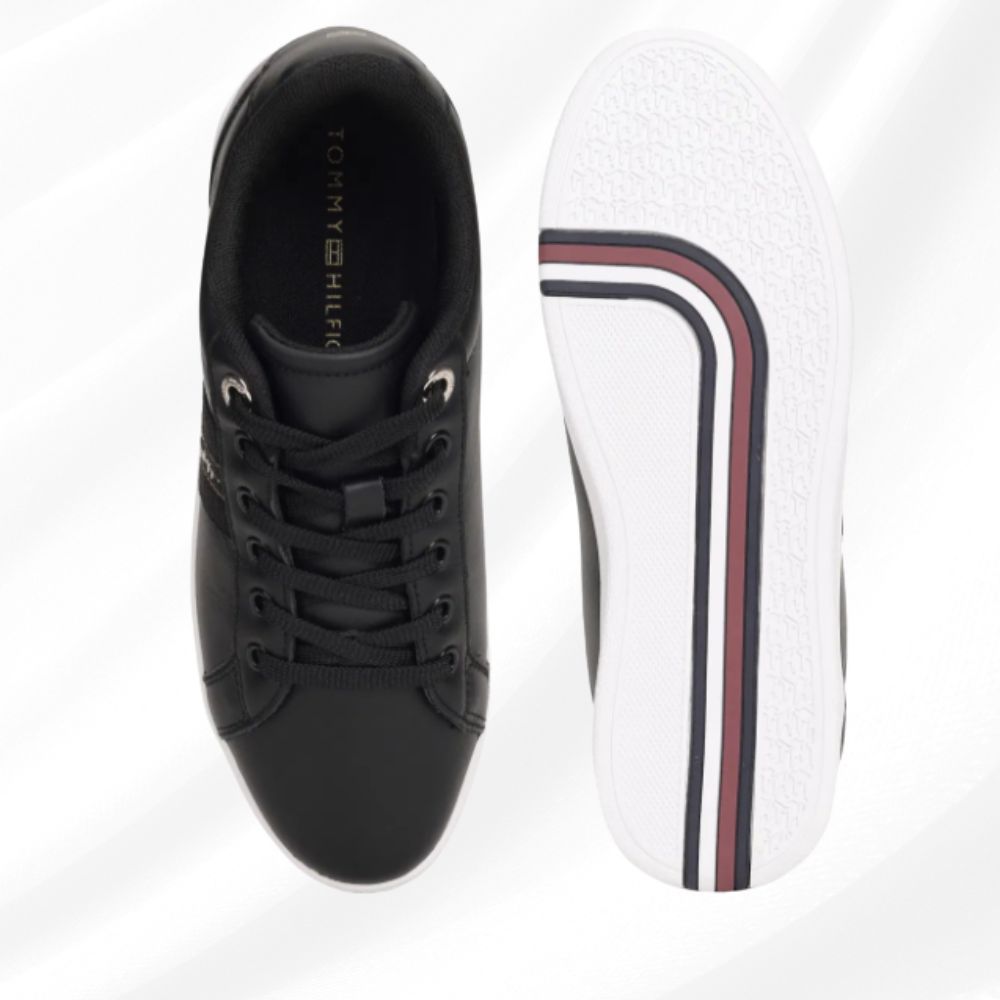 Tommy Hilfiger Women Signature Webbing Court Sneakers.