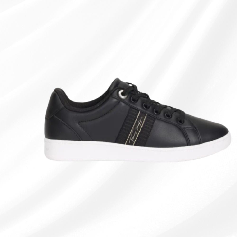 Tommy Hilfiger Women Signature Webbing Court Sneakers.