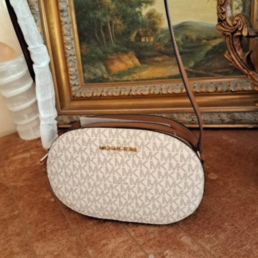 Michael Kors Jet Set Travel Medium Signature Logo Crossbody Bag