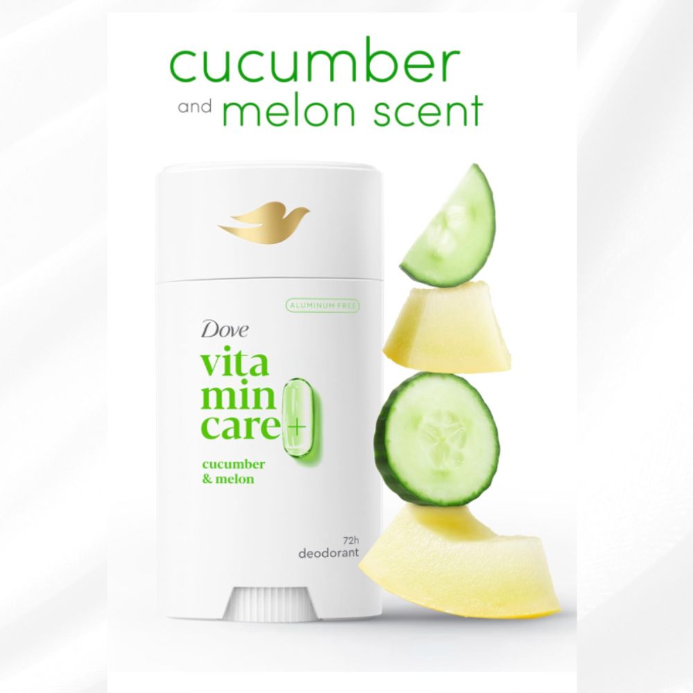 Dove Vitamincare+ Cucumber & Melon Deodorant Stick – 72H Protection