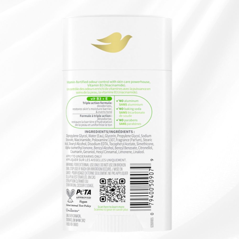 Dove Vitamincare+ Cucumber & Melon Deodorant Stick – 72H Protection