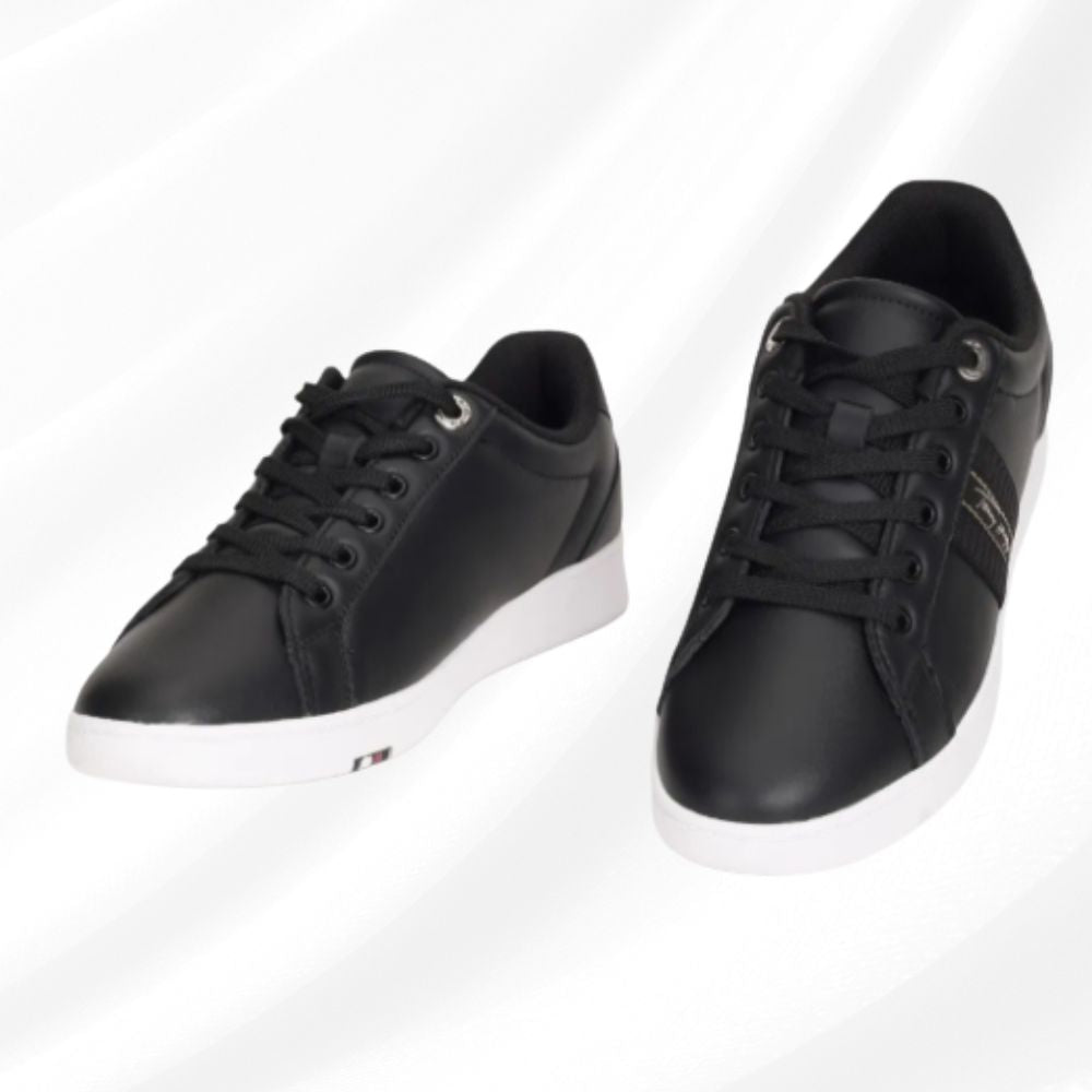 Tommy Hilfiger Women Signature Webbing Court Sneakers.