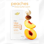 Dove VitaminCare+ Aluminum Free Deodorant Stick – 72H Odor Protection, Peaches & Shea Butter (2.6 oz)