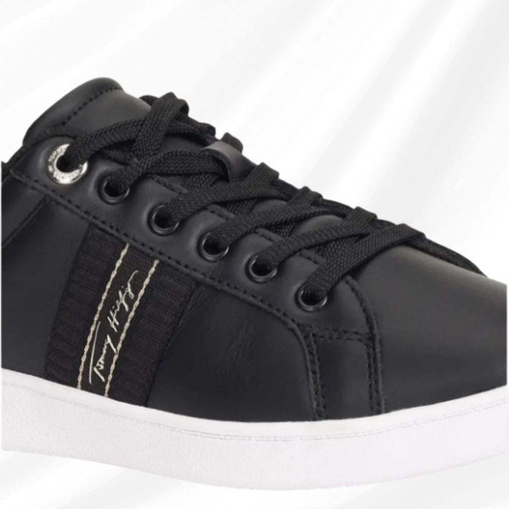 Tommy Hilfiger Women Signature Webbing Court Sneakers.
