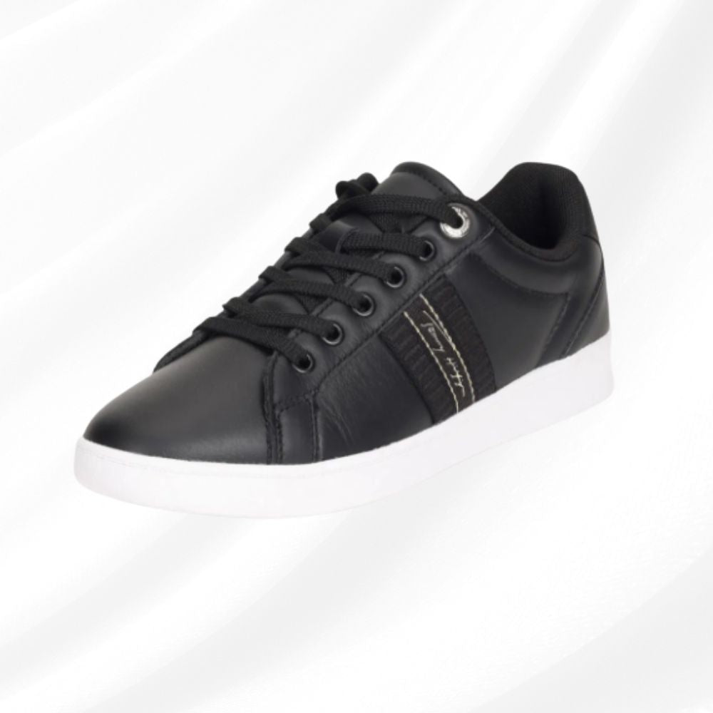 Tommy Hilfiger Women Signature Webbing Court Sneakers.