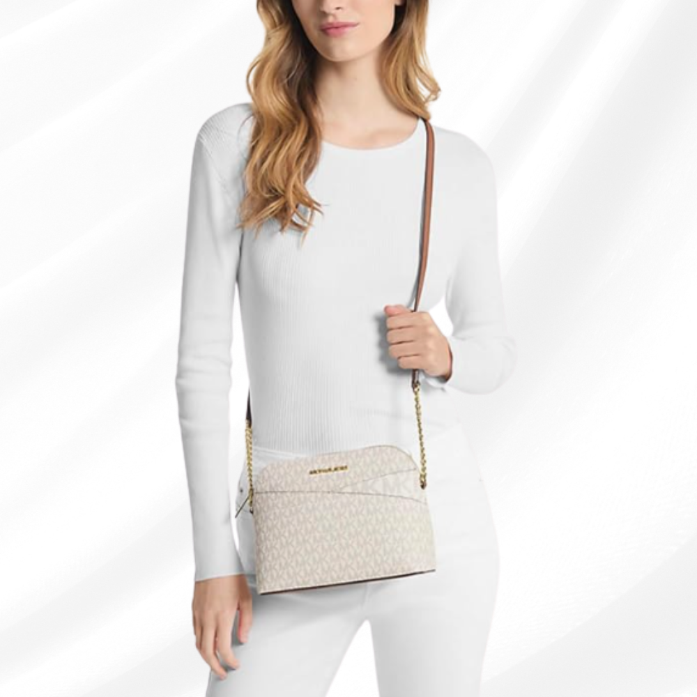 Jet Set Travel Medium Logo Dome Crossbody Bag