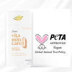 Dove VitaminCare+ Aluminum Free Deodorant Stick – 72H Odor Protection, Peaches & Shea Butter (2.6 oz)