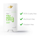 Dove Vitamincare+ Cucumber & Melon Deodorant Stick – 72H Protection