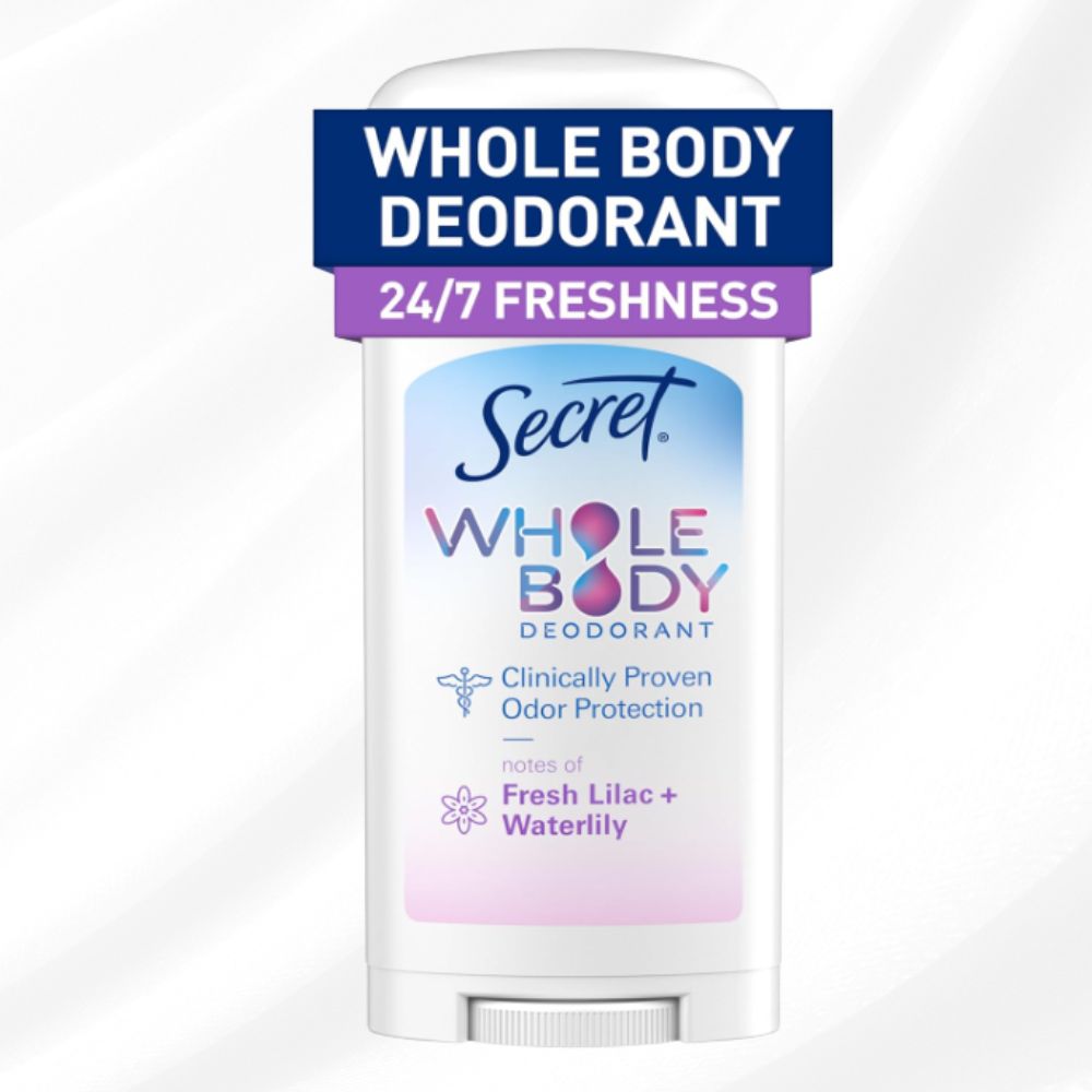 Secret Whole Body Deodorant Stick – Lilac & Waterlily, Aluminum Free